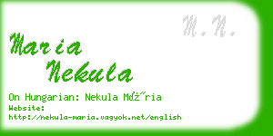 maria nekula business card